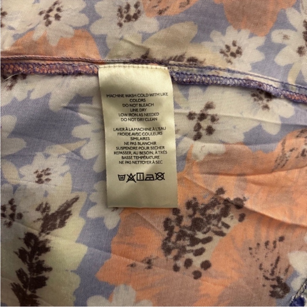 Free People Sugar Crush Floral Babydoll Mini Dress - Cobalt Combo Medium - Picture 5 of 8